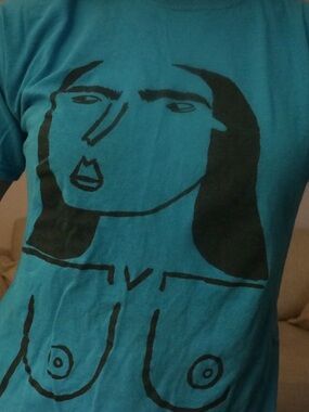 Milly Cope boob art shirt
